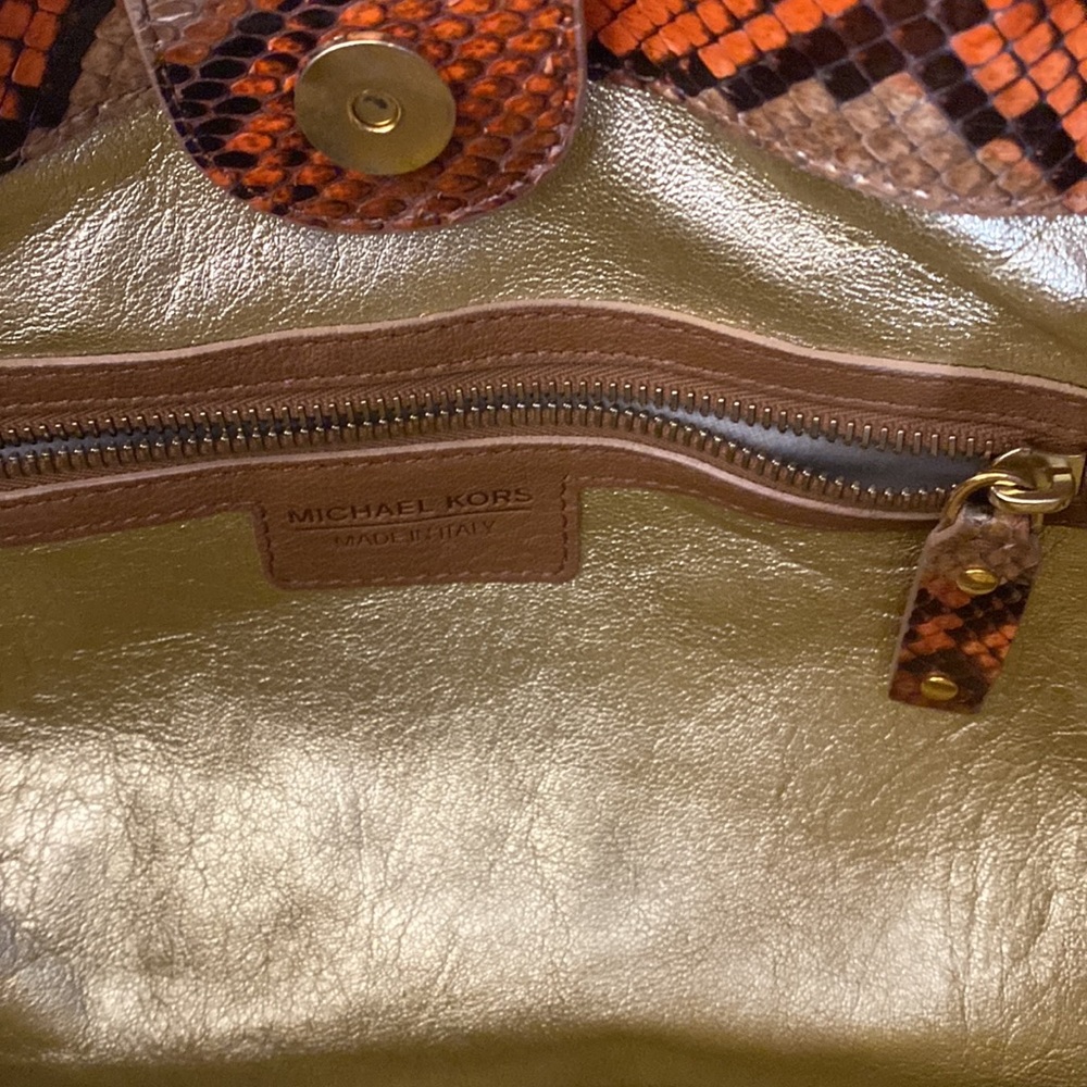 Michael Kors Python Tote Bag Orange - Picture 5 of 10